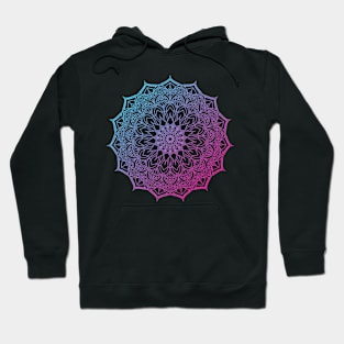 Mandala in blue and purple Hoodie